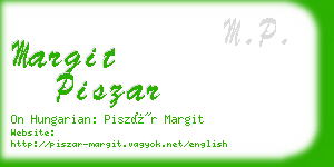 margit piszar business card